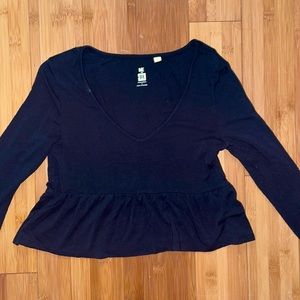 Black long sleeve top